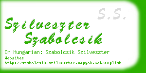 szilveszter szabolcsik business card